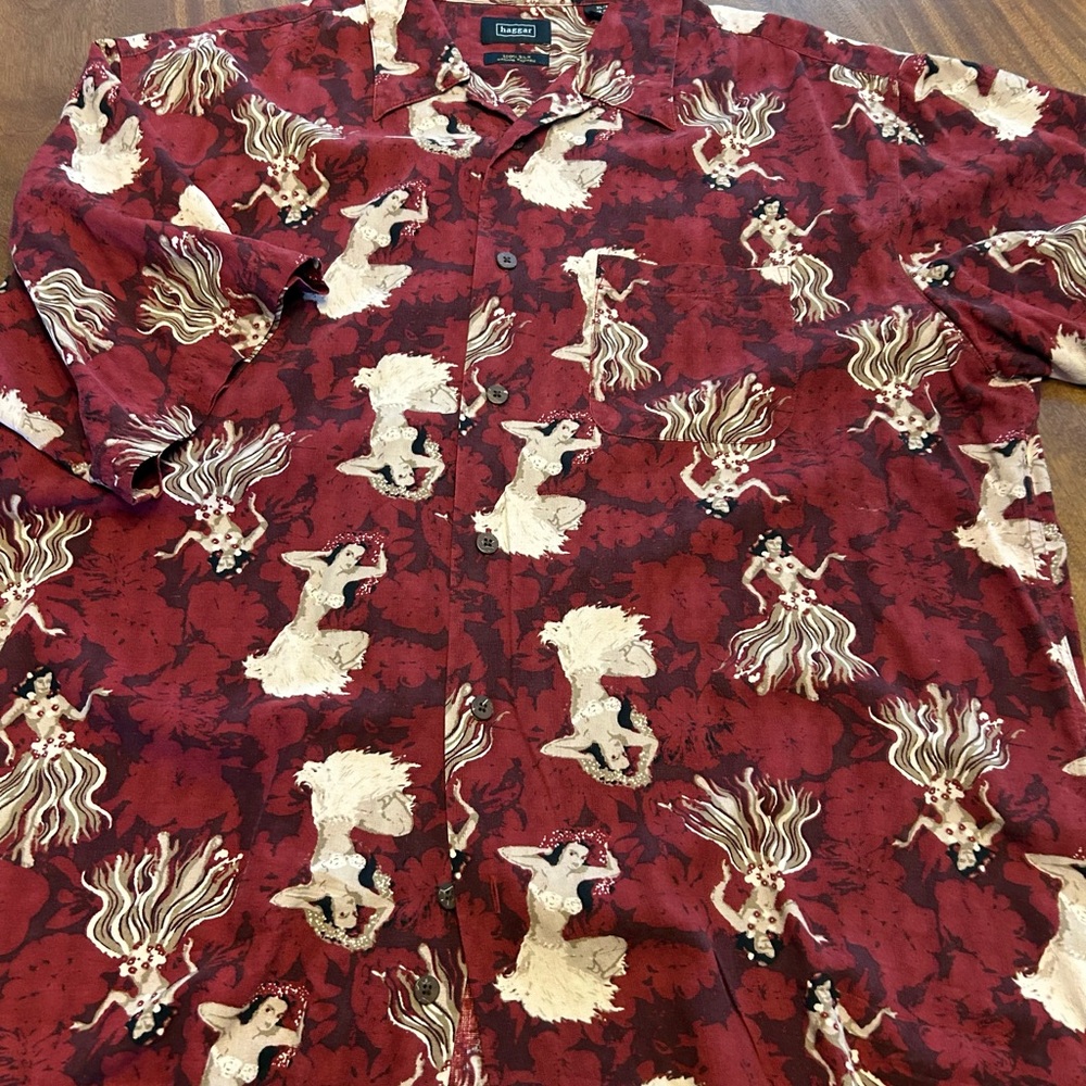 Haggar XL Hawaiian Shirt/ Silk